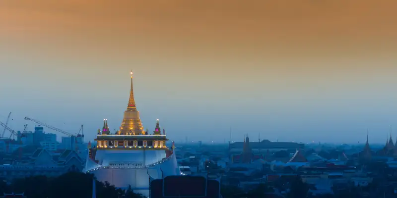 Chùa Núi Vàng Ngắm Toàn Cảnh Bangkok